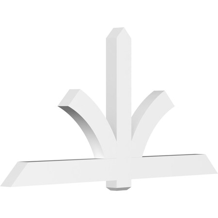 Ekena Millwork Redmond Architectural Grade PVC Gable Bracket, 84"W x 42"H x 4"D x 6"F, 12/12 Pitch GBP084X42X0406RED00